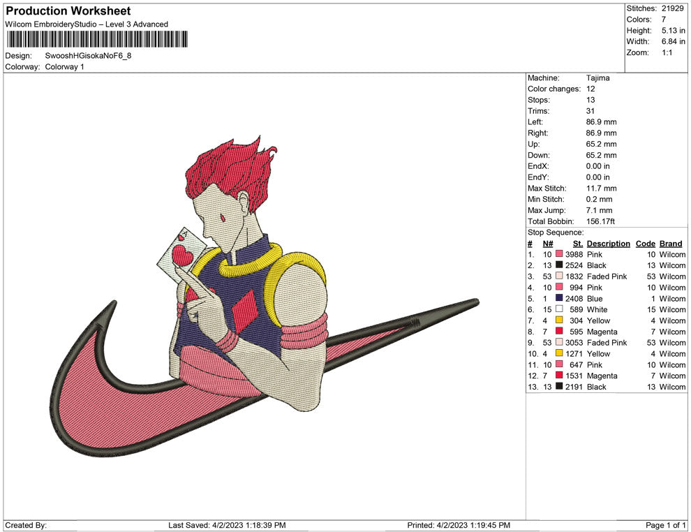 Swoosh hisoka No Face