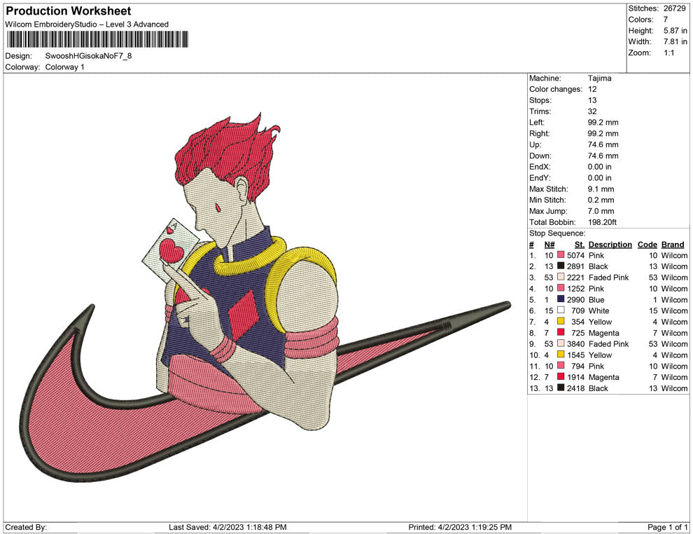 Swoosh hisoka No Face