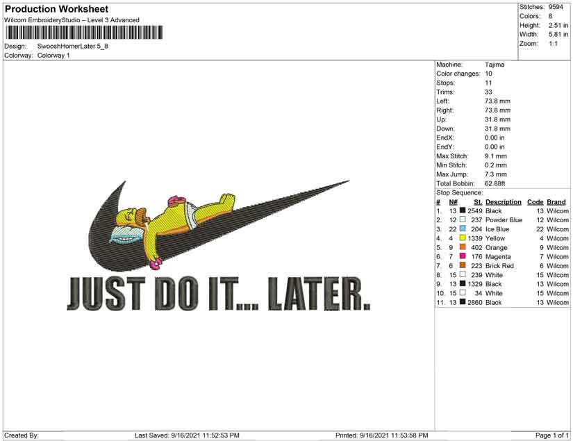 Swoosh Homer Just do it Later