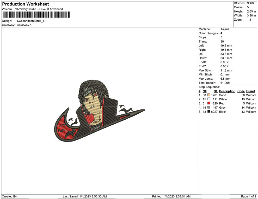 Swoosh itachi Bird