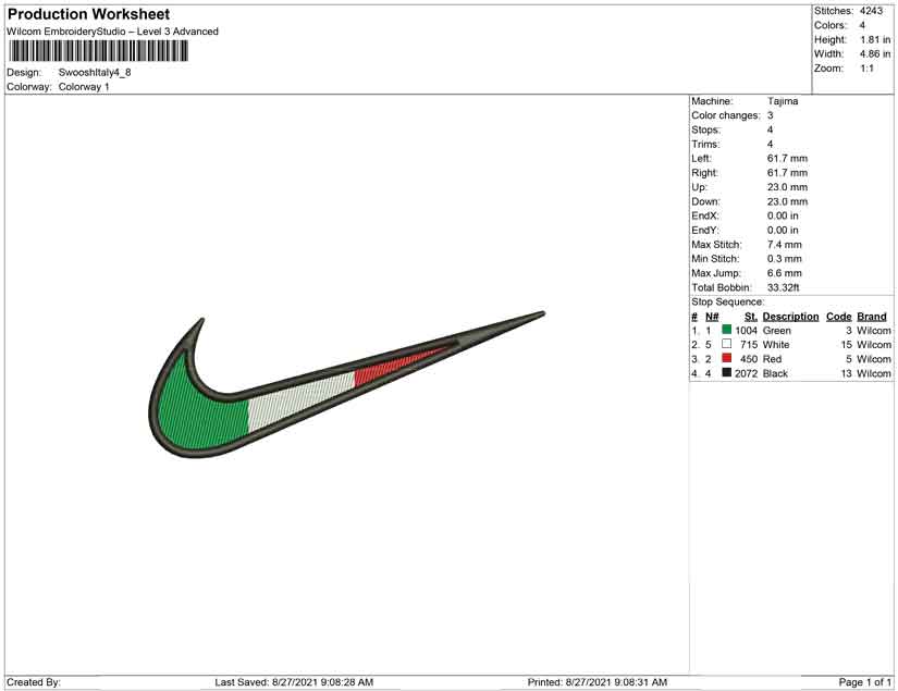 Swoosh italy Flag
