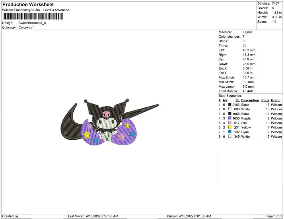 Swoosh Kuromi
