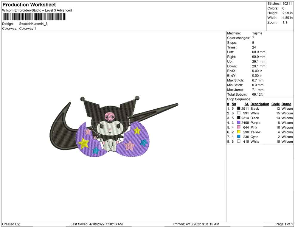 Swoosh Kuromi