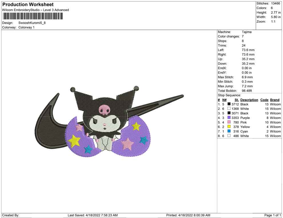 Swoosh Kuromi