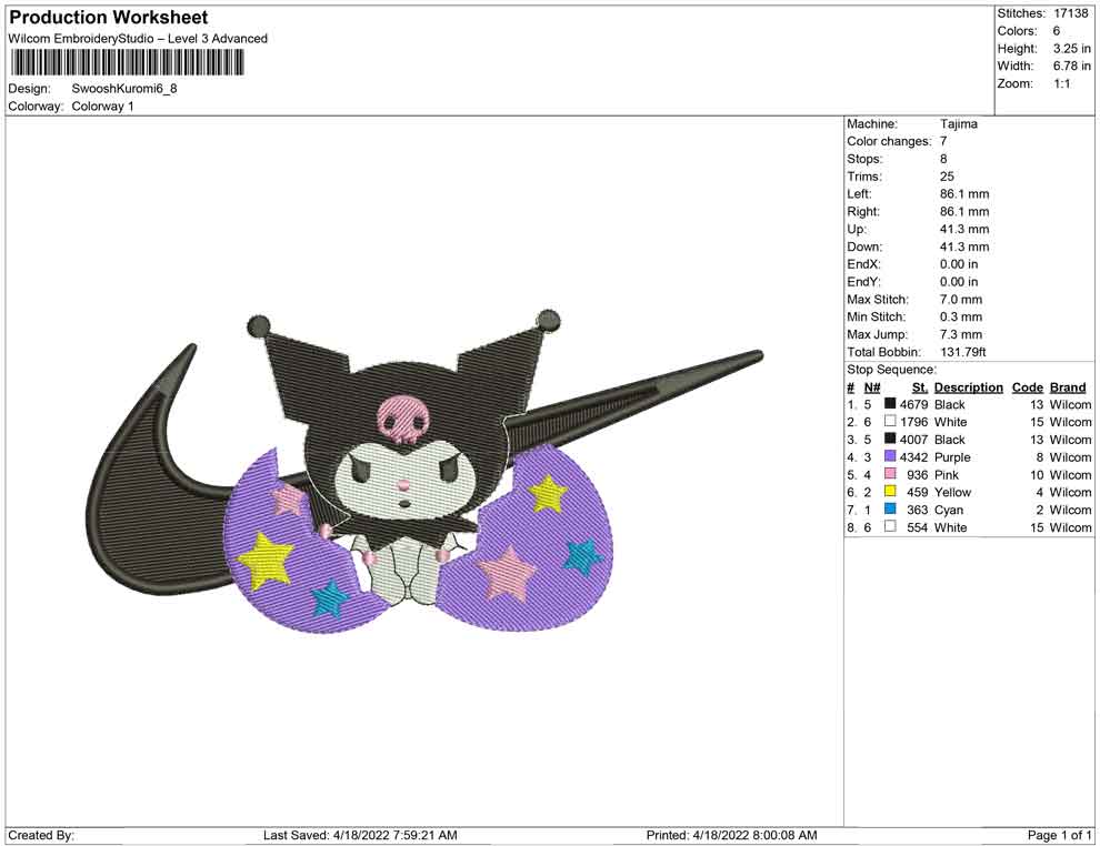 Swoosh Kuromi