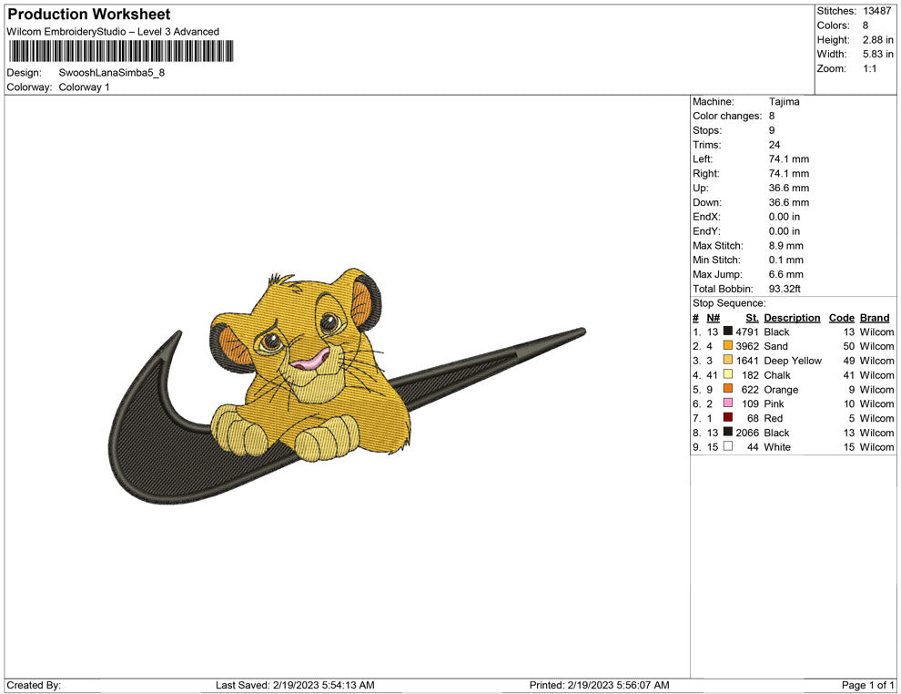 Swoosh nala Simba