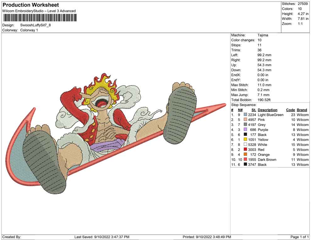 Swoosh Luffy Sit Down