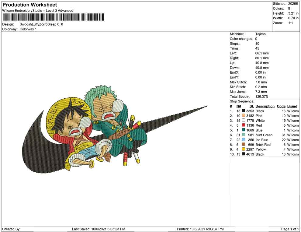Swoosh Luffy and zorro sleeping