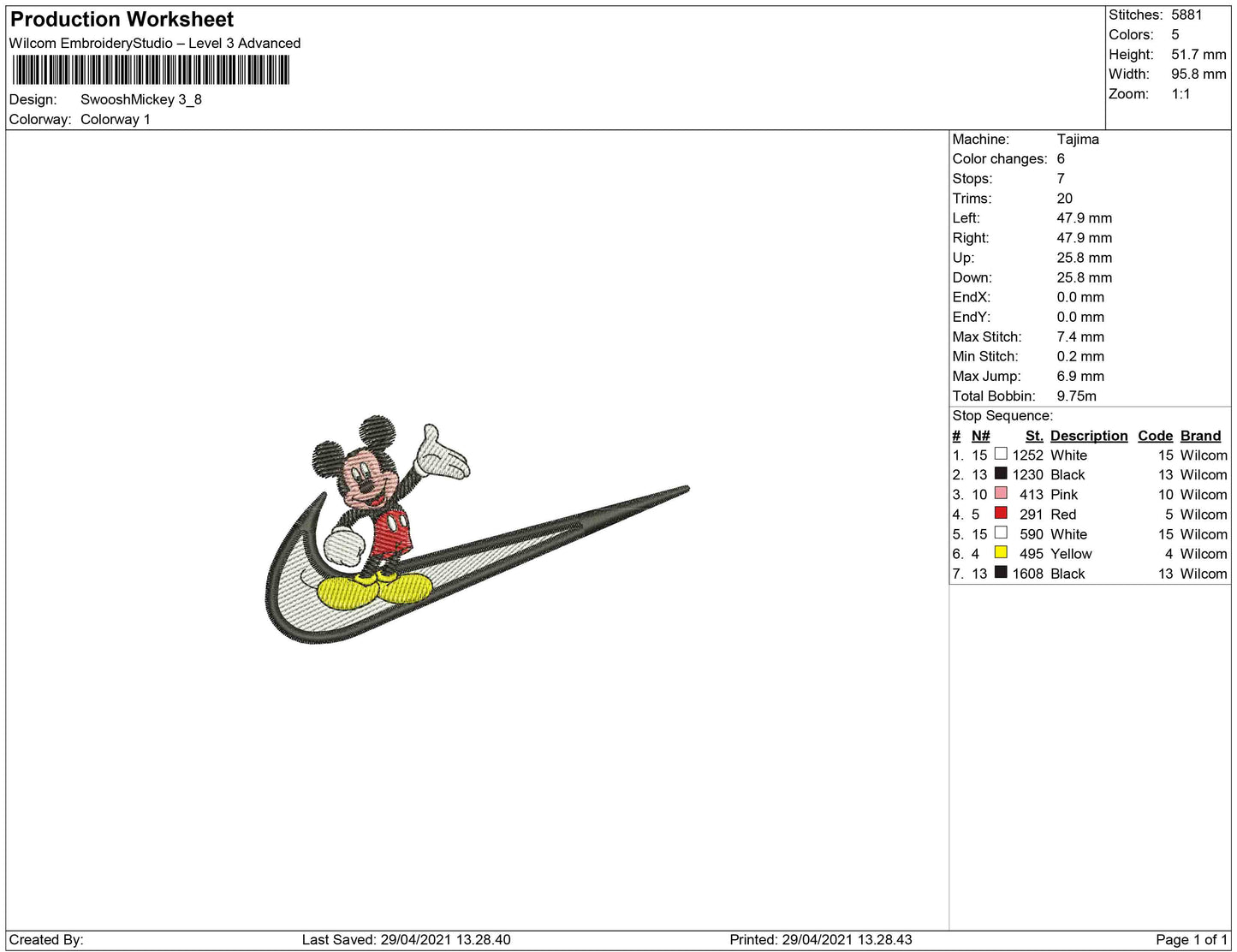 Swoosh Mickey Mouse