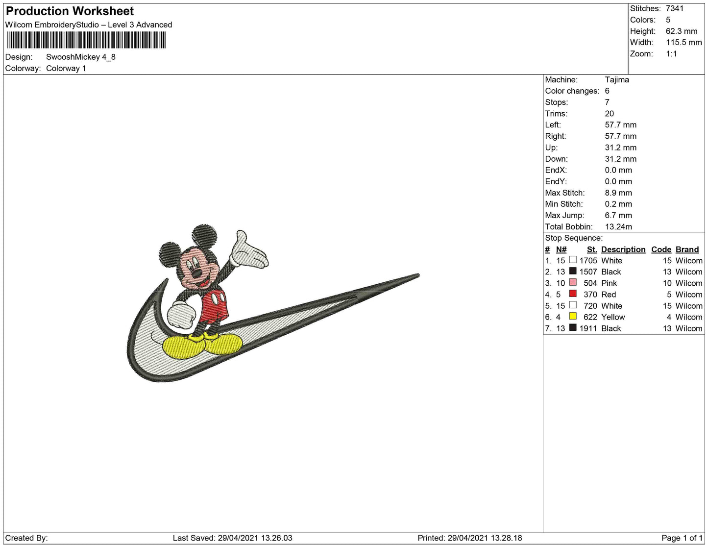 Swoosh Mickey Mouse
