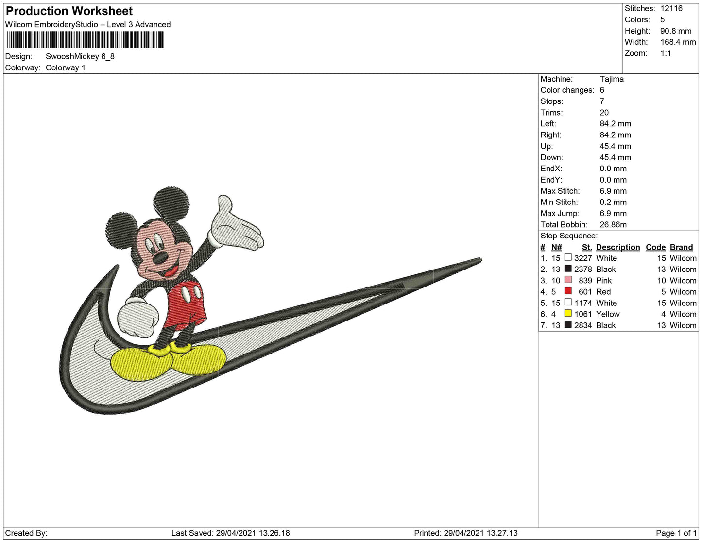 Swoosh Mickey Mouse