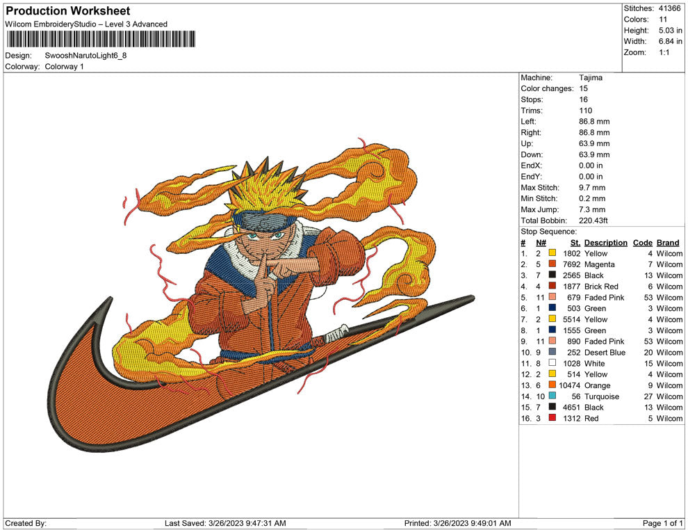 Swoosh Naruto Light