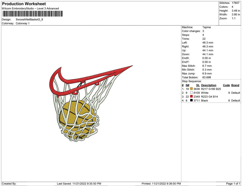 Swoosh Net Basket