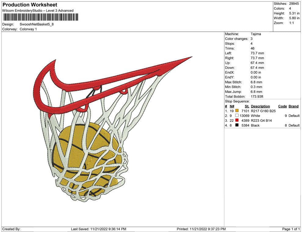 Swoosh Net Basket