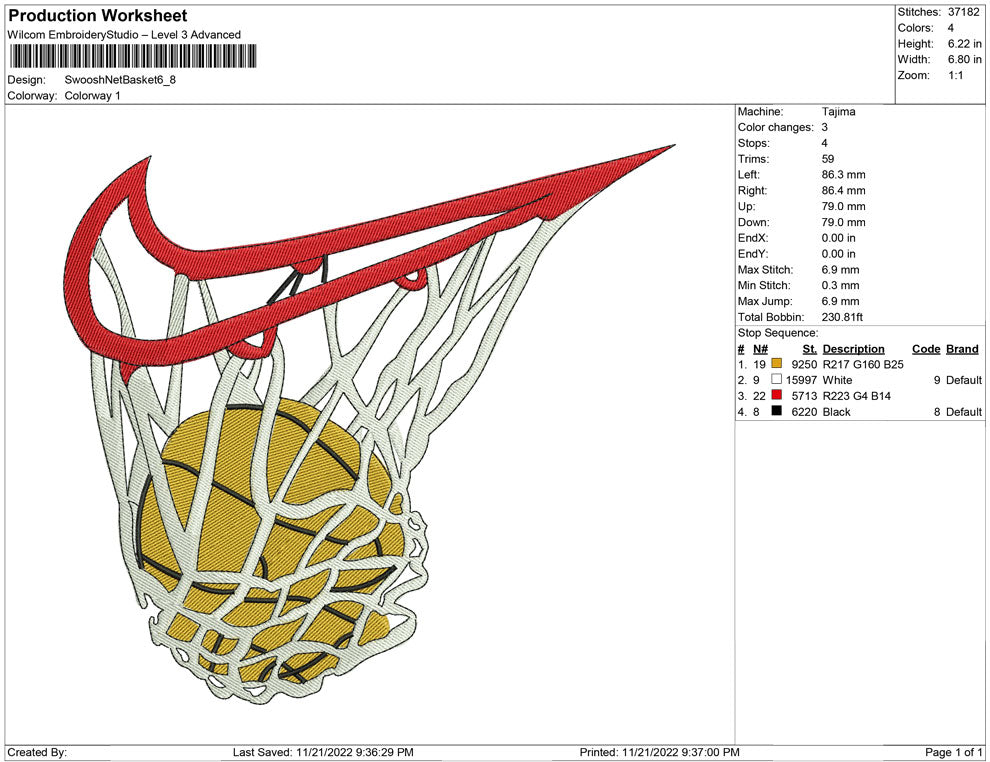 Swoosh Net Basket