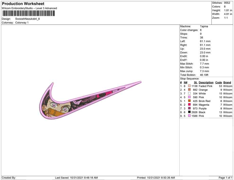 Swoosh Nezuko B