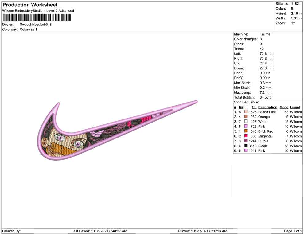 Swoosh Nezuko B