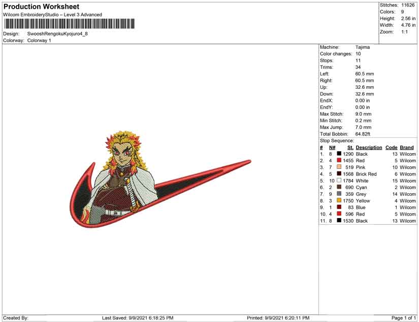 Swoosh Rengoku Kyojuro