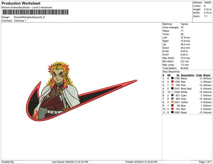 Swoosh Rengoku Kyojuro