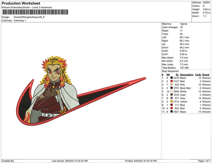 Swoosh Rengoku Kyojuro