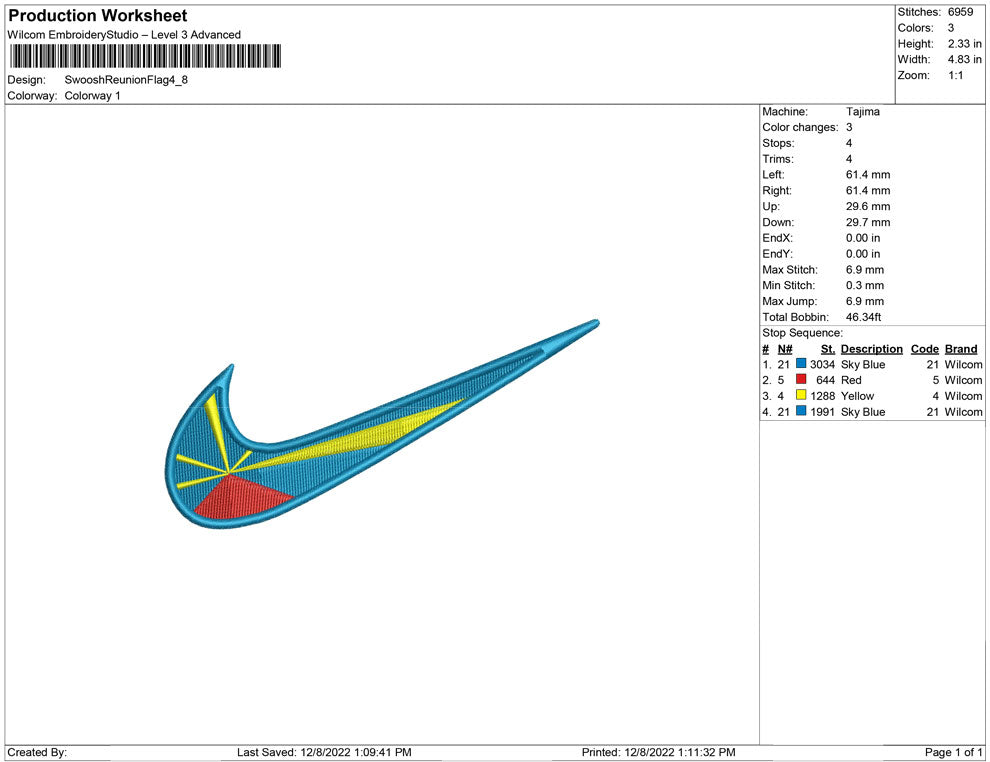 Swoosh Reunion Flag