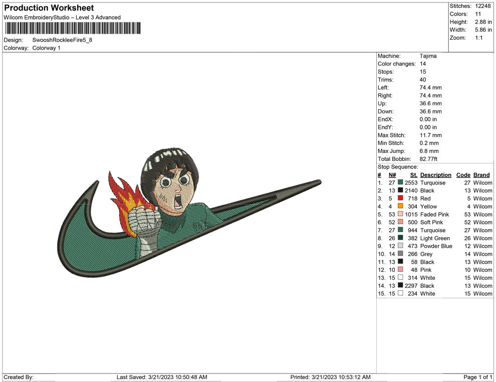 Swoosh Rocklee Fire