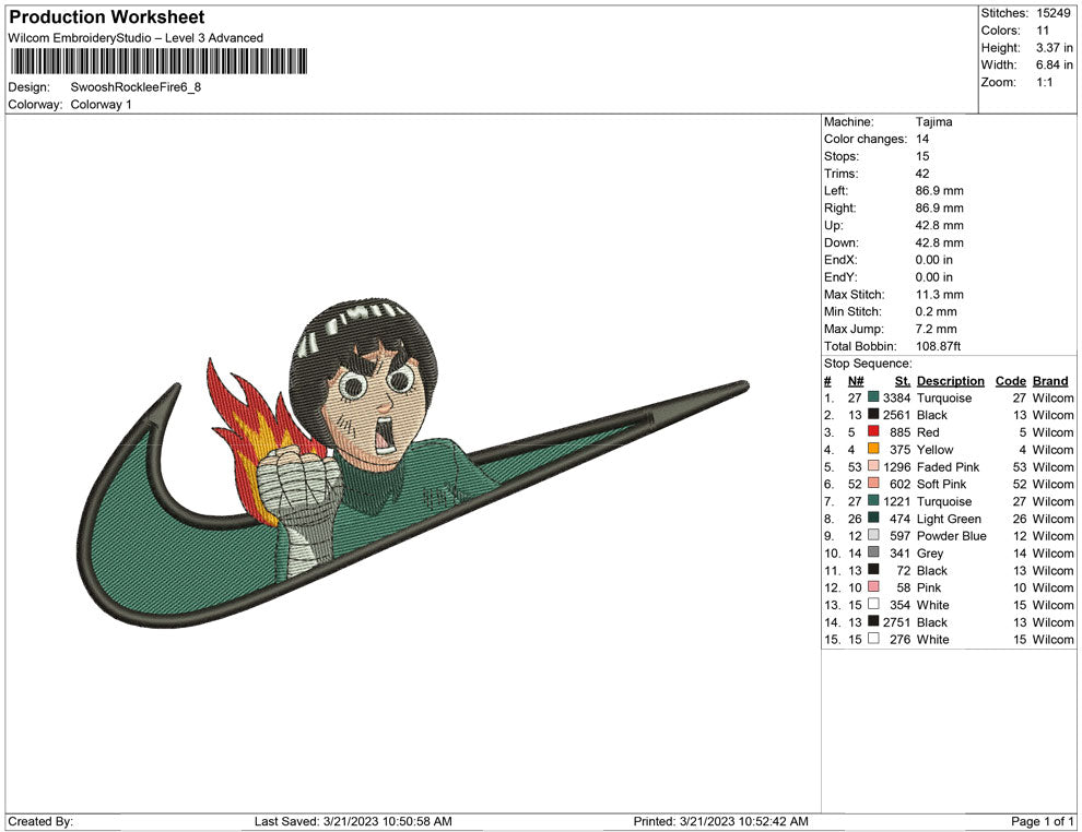 Swoosh Rocklee Fire