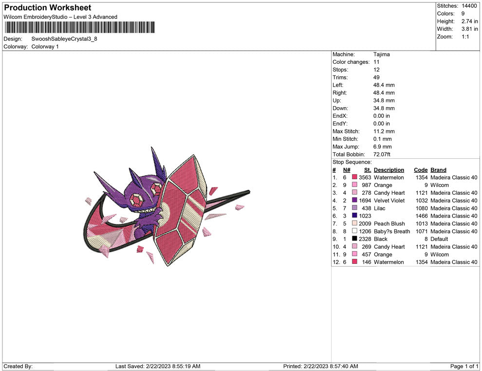Swoosh Sableye Crystal