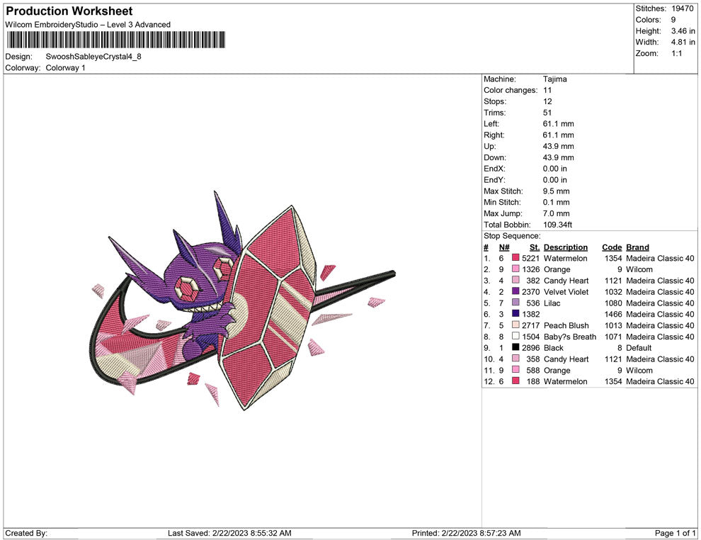 Swoosh Sableye Crystal