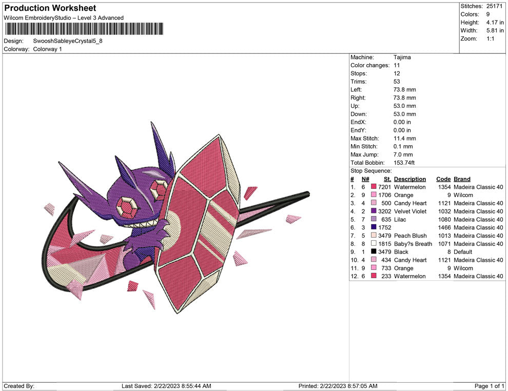 Swoosh Sableye Crystal
