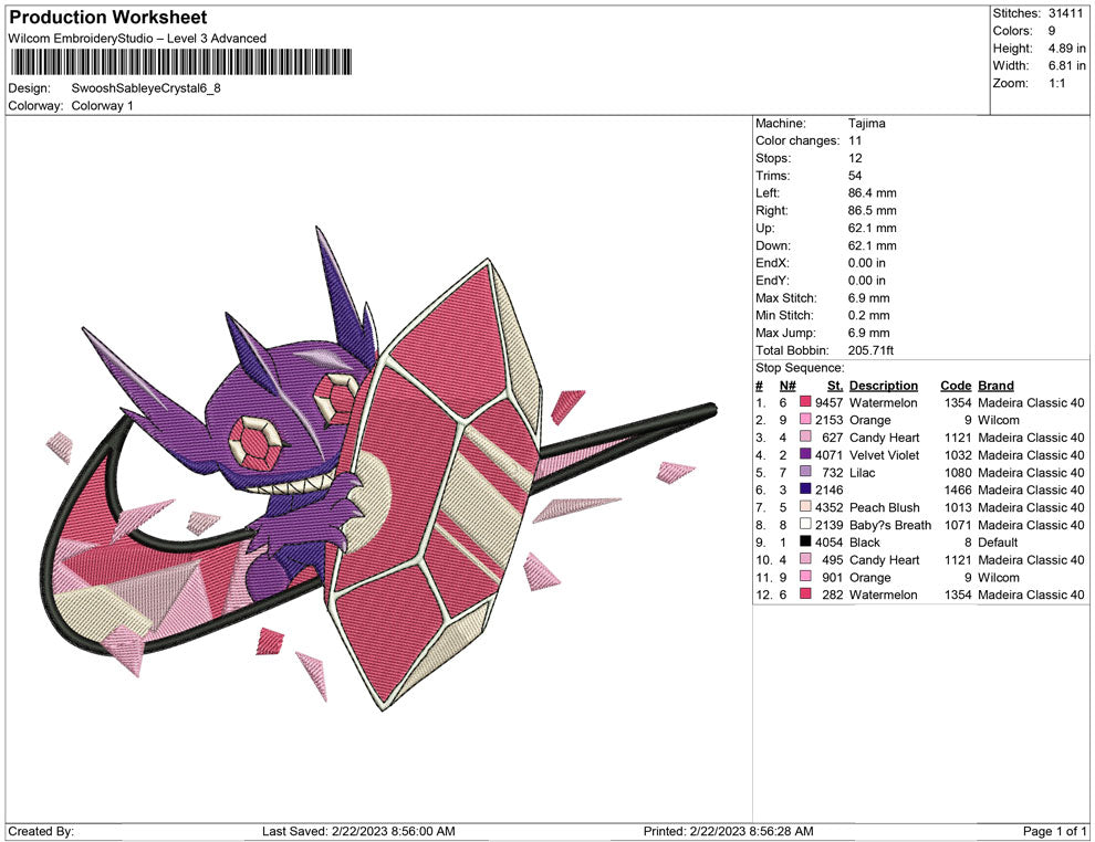 Swoosh Sableye Crystal