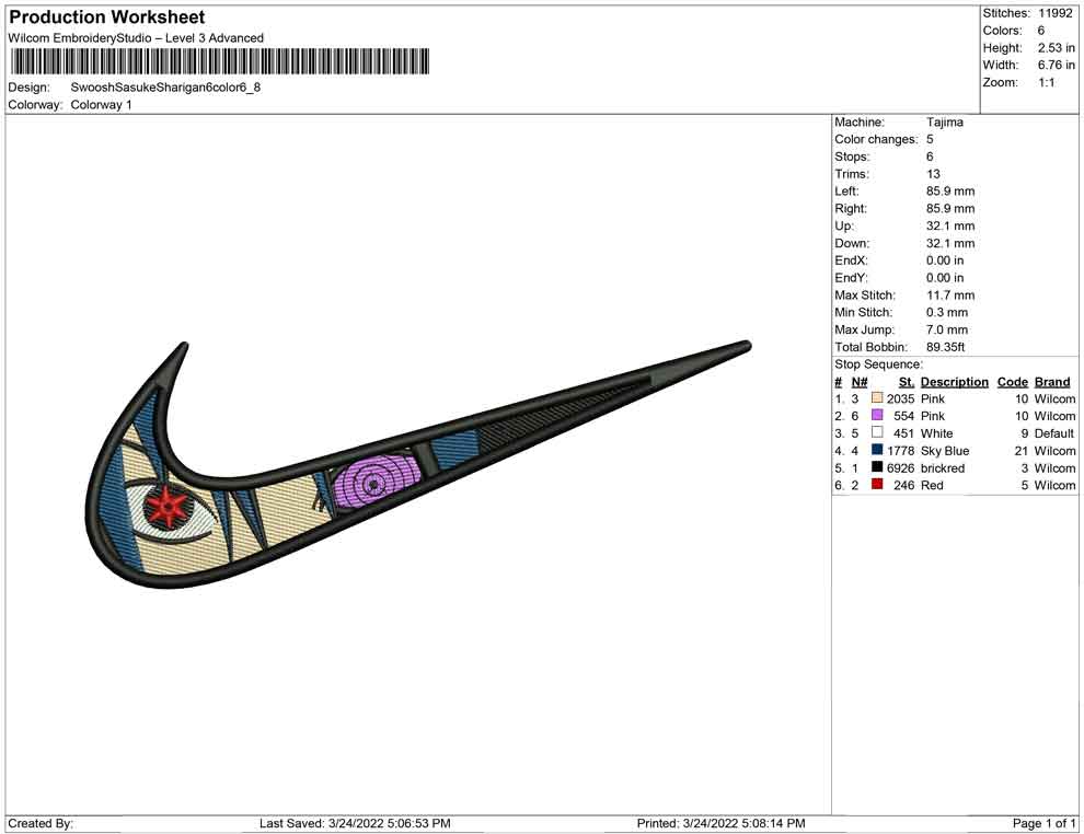 Swoosh Sasuke Sharigan 6 color