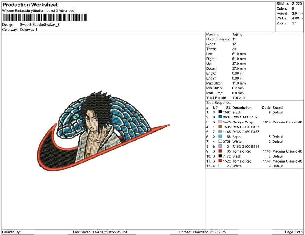 Swoosh Sasuke and Snake