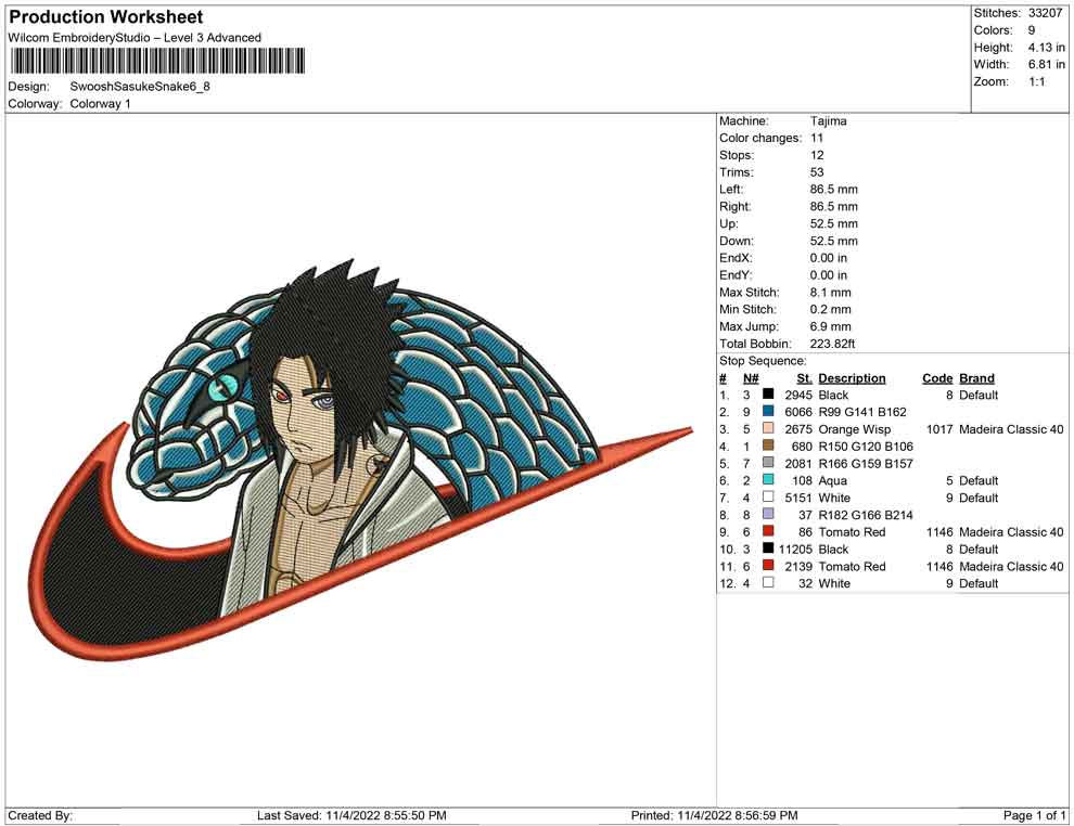 Swoosh Sasuke and Snake