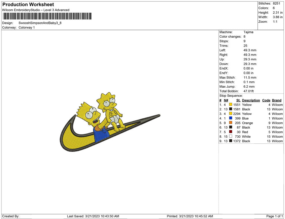 Swoosh Simpson and Baby