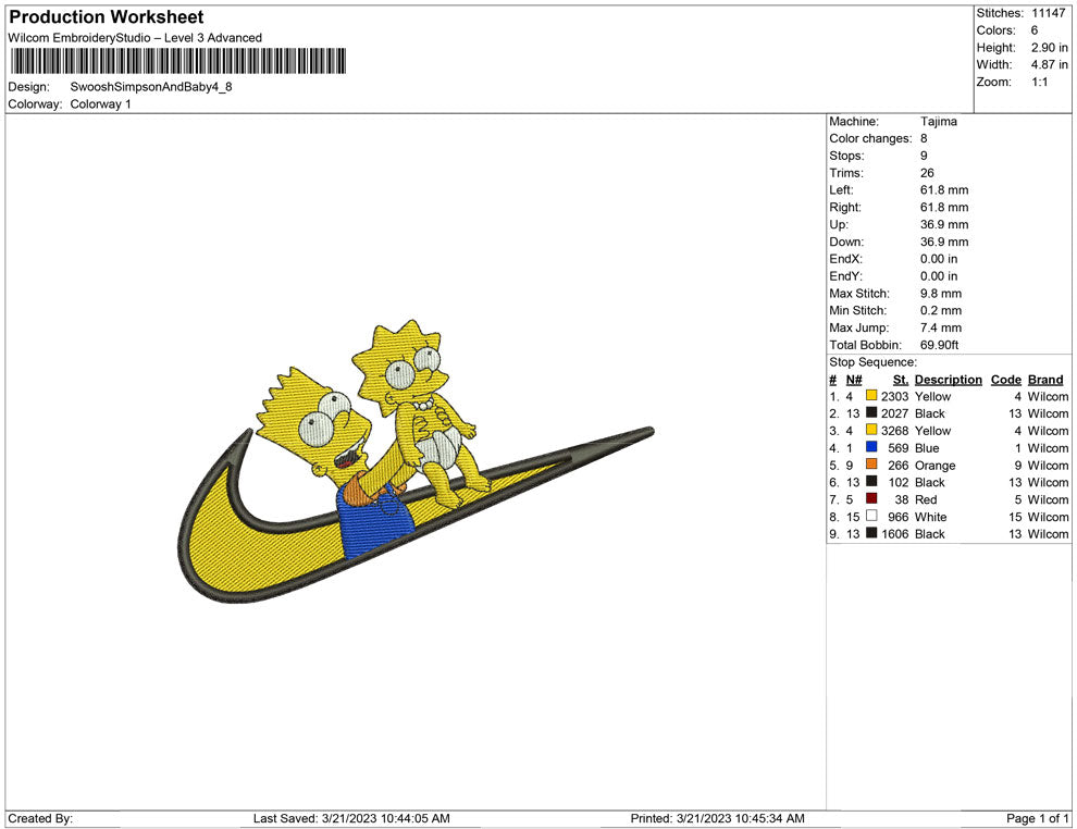 Swoosh Simpson and Baby