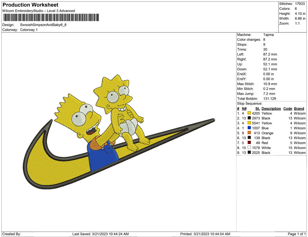 Swoosh Simpson and Baby