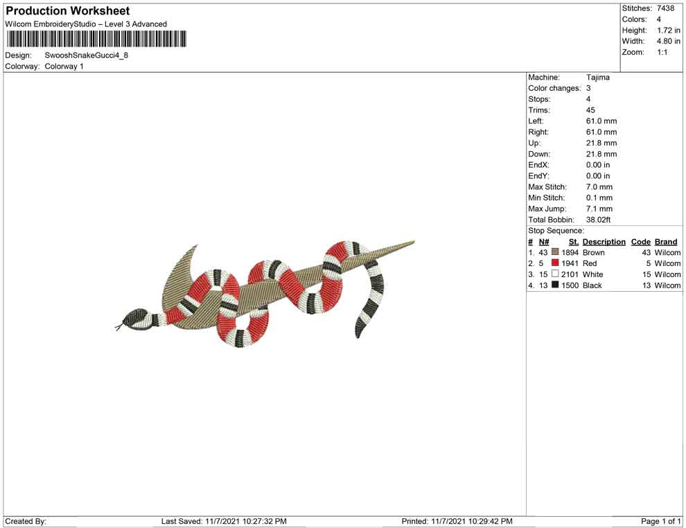 Swoosh Snake Gucci