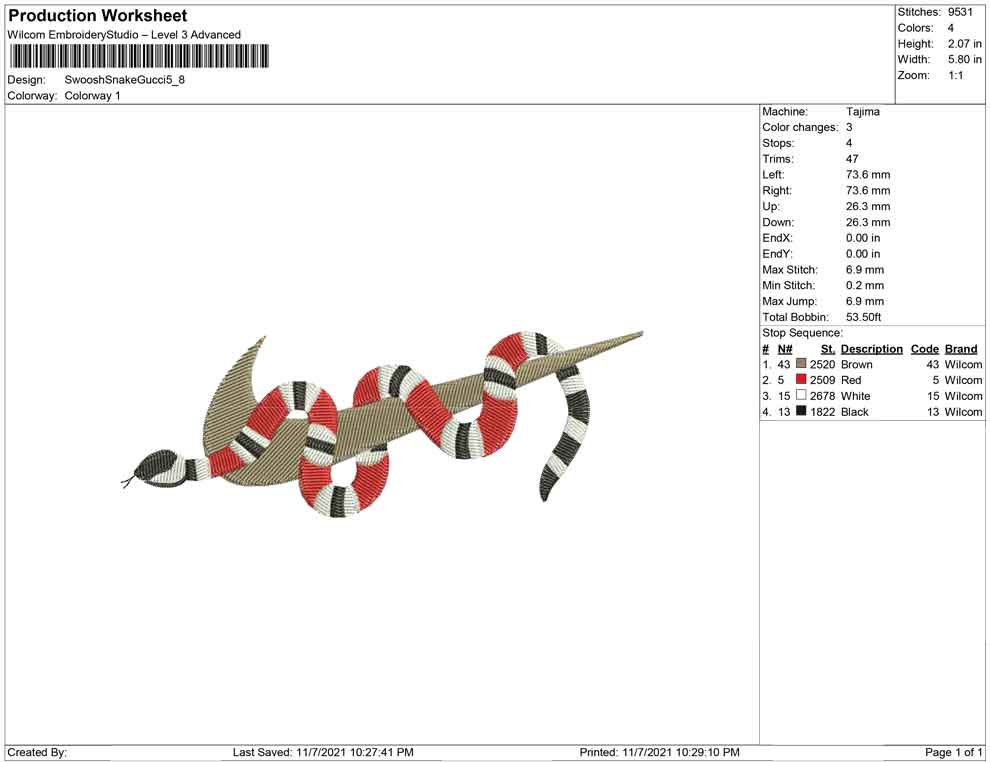 Swoosh Snake Gucci