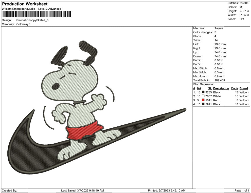 Swoosh Snoopy Skate