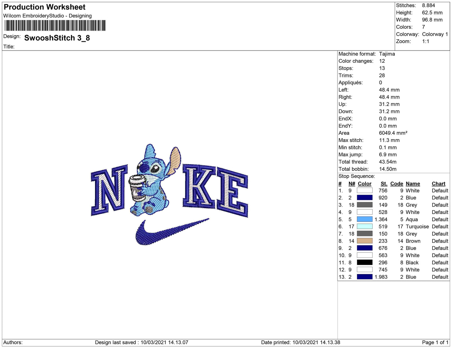 Nike Stitch wit coffee cup