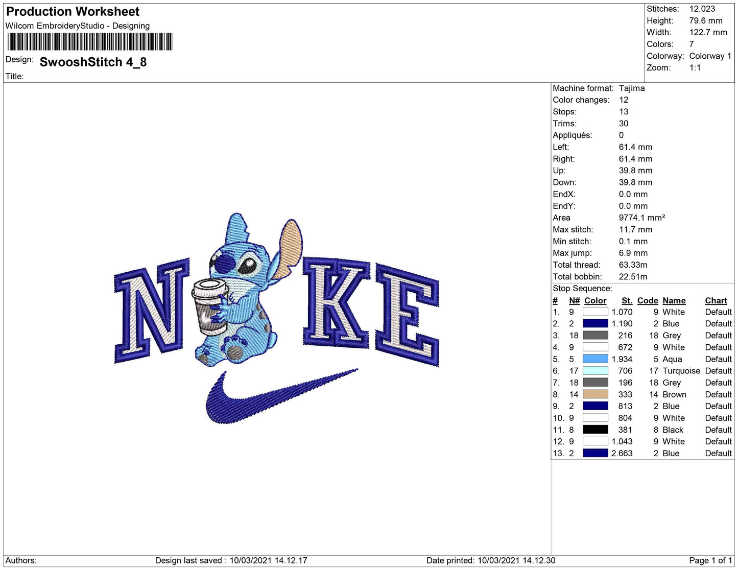 Nike Stitch wit coffee cup
