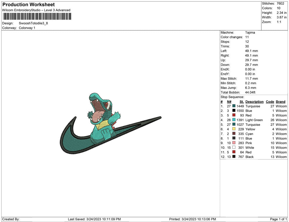 Swoosh Totodile