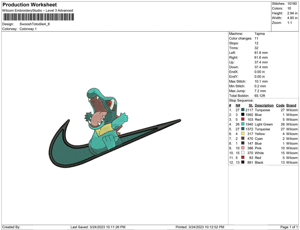Swoosh Totodile