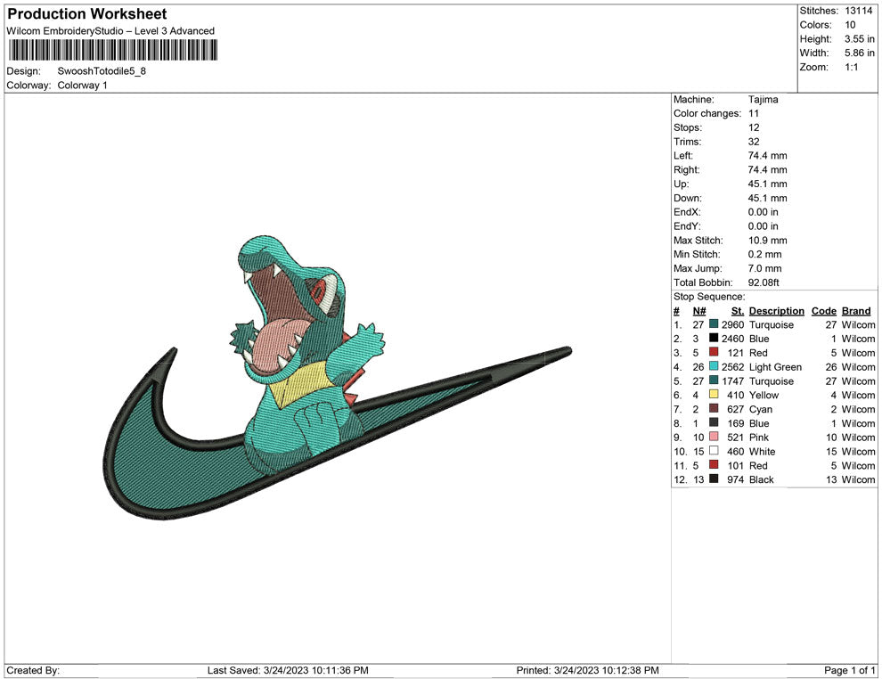 Swoosh Totodile