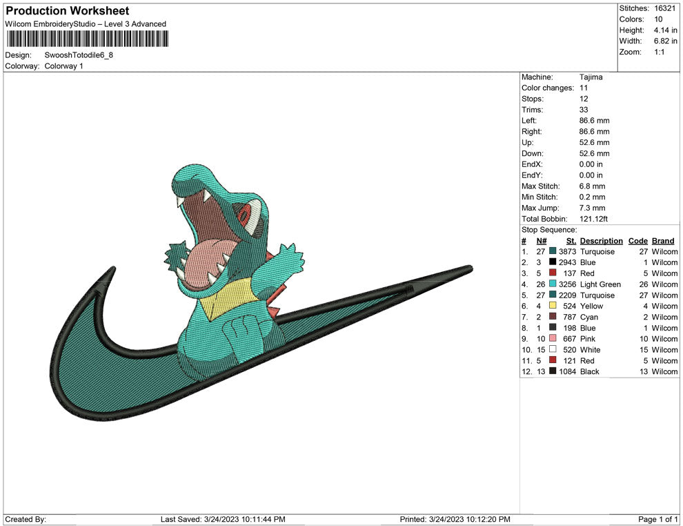Swoosh Totodile