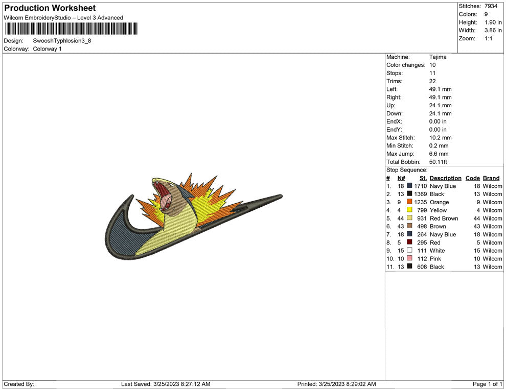 Swoosh Typhlosion