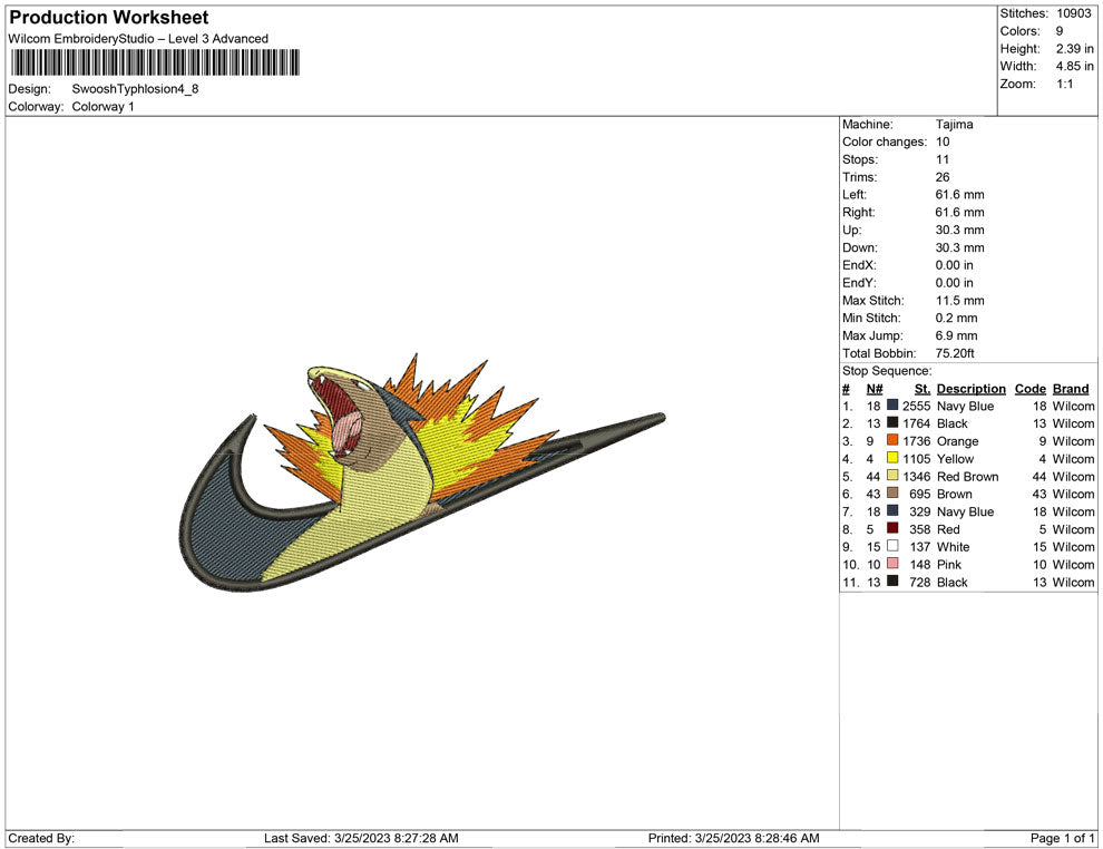 Swoosh Typhlosion