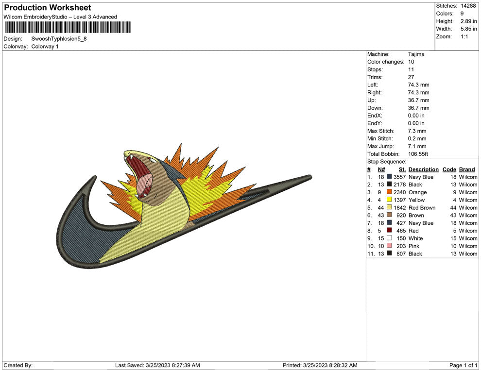 Swoosh Typhlosion