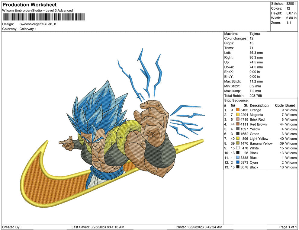 Swoosh Vegeta Blue